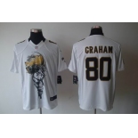 nike nfl jerseys new orleans saints #80 graham white[helmet tri-blend limited]