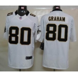 nike nfl jerseys new orleans saints #80 graham white[nike limited]