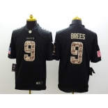 nike nfl jerseys new orleans saints #9 brees black[salute to service limited]