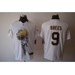 nike nfl jerseys new orleans saints #9 brees white[helmet tri-blend limited]