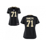 Women New Orleans Saints #71 Ryan Ramczyk Nike Black 2017 Draft Pick Game Jersey