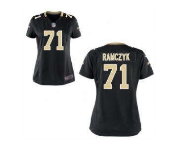 Women New Orleans Saints #71 Ryan Ramczyk Nike Black 2017 Draft Pick Game Jersey