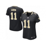 Women Nike New Orleans Saints #11 Tommylee Lewis Game Black Team Color NFL Jersey