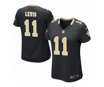 Women Nike New Orleans Saints #11 Tommylee Lewis Game Black Team Color NFL Jersey