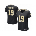 Women Nike New Orleans Saints #19 Ted Ginn Jr Game Black Team Color NFL Jersey