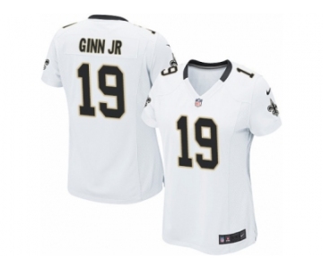 Women Nike New Orleans Saints #19 Ted Ginn Jr Game White NFL Jersey