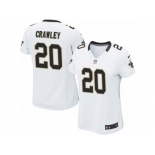 Women Nike New Orleans Saints #20 Ken Crawley Game White NFL Jersey