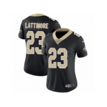 Women Nike New Orleans Saints #23 Marshon Lattimore Black Team Color Vapor Untouchable Limited Player NFL Jersey