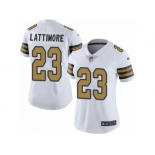 Women Nike New Orleans Saints #23 Marshon Lattimore Limited White Rush Vapor Untouchable NFL Jersey