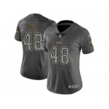 Women Nike New Orleans Saints #48 Vonn Bell Gray Static NFL Vapor Untouchable Limited Jersey