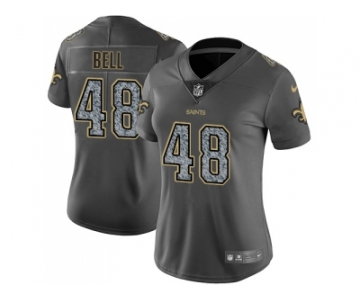 Women Nike New Orleans Saints #48 Vonn Bell Gray Static NFL Vapor Untouchable Limited Jersey