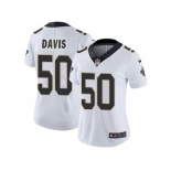 Women Nike New Orleans Saints #50 DeMario Davis White Stitched NFL Vapor Untouchable Limited Jersey