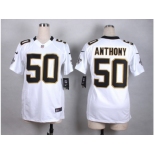 Women Nike New Orleans Saints #50 Stephone Anthony white jerseys