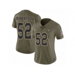 Women Nike New Orleans Saints #52 Craig Robertson Limited Olive 2017 Salute to Service NFL Jersey