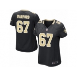 Women Nike New Orleans Saints #67 Larry Warford Game Black Team Color NFL Jersey