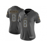 Women Nike New Orleans Saints #8 Archie Manning Gray Static NFL Vapor Untouchable Limited Jersey