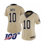 Women's New Orleans Saints #10 Tre'Quan Smith Limited Gold Inverted Legend 100th Season Football Jersey