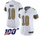 Women's New Orleans Saints #10 Tre'Quan Smith Limited White Rush Vapor Untouchable 100th Season Football Jersey