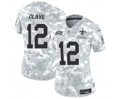 Women's New Orleans Saints #12 Chris Olave 2024 F.U.S.E Arctic Camo Salute To Service Limited Stitched Football Jersey