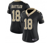 Women's New Orleans Saints #18 Spencer Rattler Black Vapor Stitched  Jersey