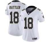 Women's New Orleans Saints #18 Spencer Rattler White Vapor Stitched  Jersey