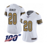 Women's New Orleans Saints #20 Ken Crawley Limited White Rush Vapor Untouchable 100th Season Football Jersey