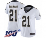 Women's New Orleans Saints #21 Patrick Robinson White Vapor Untouchable Limited Player 100th Season Football Jersey