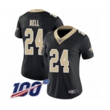 Women's New Orleans Saints #24 Vonn Bell Black Team Color Vapor Untouchable Limited Player 100th Season Football Jersey