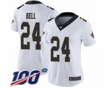 Women's New Orleans Saints #24 Vonn Bell White Vapor Untouchable Limited Player 100th Season Football Jersey