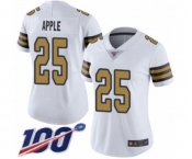 Women's New Orleans Saints #25 Eli Apple Limited White Rush Vapor Untouchable 100th Season Football Jersey