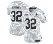 Women's New Orleans Saints #32 Tyrann Mathieu 2024 F.U.S.E Arctic Camo Salute To Service Limited Stitched Football Jersey