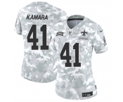 Women's New Orleans Saints #41 Alvin Kamara 2024 F.U.S.E Arctic Camo Salute To Service Limited Stitched Football Jersey