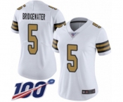 Women's New Orleans Saints #5 Teddy Bridgewater Limited White Rush Vapor Untouchable 100th Season Football Jersey