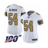 Women's New Orleans Saints #54 Kiko Alonso Limited White Rush Vapor Untouchable 100th Season Football Jersey