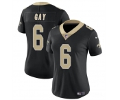 Women's New Orleans Saints #6 Willie Gay Black Vapor Football Stitched  Jersey