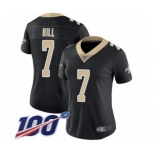 Women's New Orleans Saints #7 Taysom Hill Black Team Color Vapor Untouchable Limited Player 100th Season Football Jersey