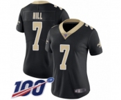 Women's New Orleans Saints #7 Taysom Hill Black Team Color Vapor Untouchable Limited Player 100th Season Football Jersey