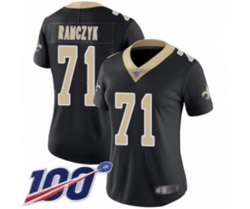 Women's New Orleans Saints #71 Ryan Ramczyk Black Team Color Vapor Untouchable Limited Player 100th Season Football Jersey