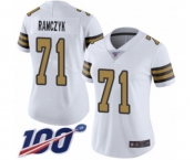 Women's New Orleans Saints #71 Ryan Ramczyk Limited White Rush Vapor Untouchable 100th Season Football Jersey