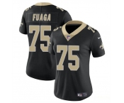 Women's New Orleans Saints #75 Taliese Fuaga Black 2024 Draft Vapor Stitched Jersey