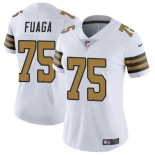 Women's New Orleans Saints #75 Taliese Fuaga White 2024 Draft Color Rush Stitched Jersey