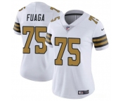 Women's New Orleans Saints #75 Taliese Fuaga White 2024 Draft Color Rush Stitched Jersey