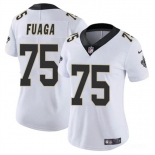 Women's New Orleans Saints #75 Taliese Fuaga White 2024 Draft Vapor Stitched Jersey