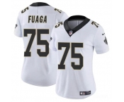 Women's New Orleans Saints #75 Taliese Fuaga White 2024 Draft Vapor Stitched Jersey