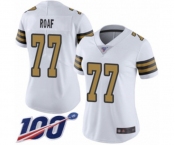 Women's New Orleans Saints #77 Willie Roaf Limited White Rush Vapor Untouchable 100th Season Football Jersey