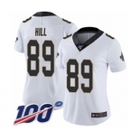 Women's New Orleans Saints #89 Josh Hill White Vapor Untouchable Limited Player 100th Season Football Jersey