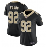 Women's New Orleans Saints #92 Chase Young Black Vapor Stitched Game Jersey