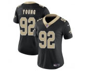 Women's New Orleans Saints #92 Chase Young Black Vapor Stitched Game Jersey