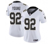 Women's New Orleans Saints #92 Chase Young White Vapor Stitched Game Jersey