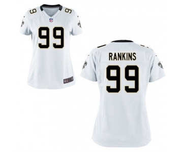 Womens New Orleans Saints #99 Sheldon Rankins White Game Jersey